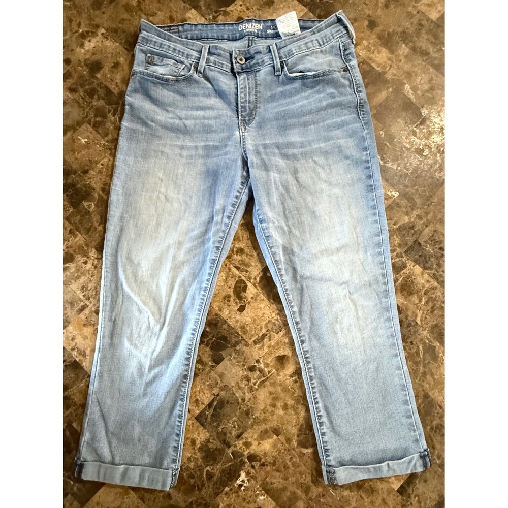 Denizen from Levis Modern Skinny Crop Jeans Light Wash Blue Size 12 W31 Cuffed